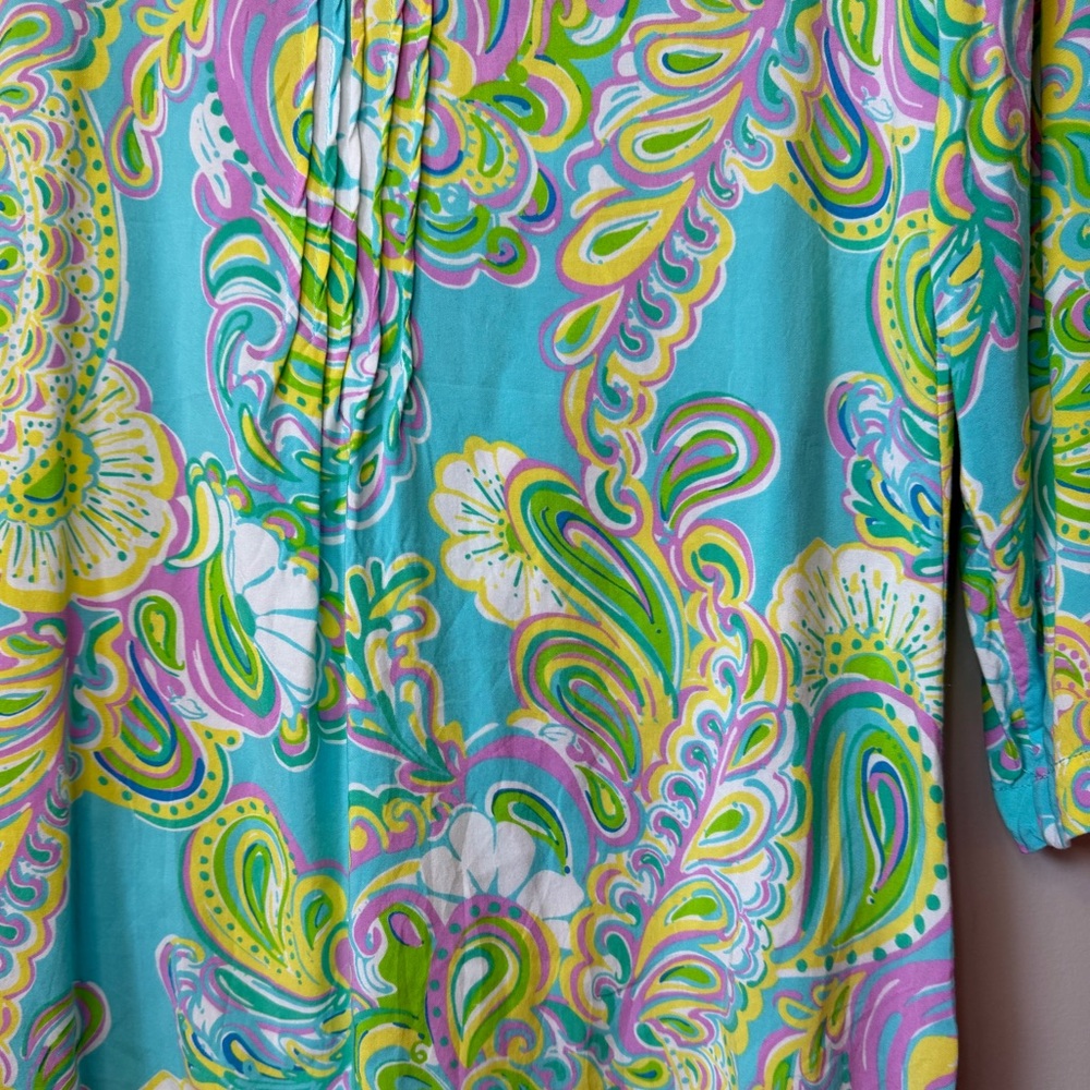 Lilly Pulitzer Sarasota Tunic Top in Shorely Blue Size L - Picture 4 of 7